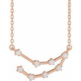 14K Rose 1/6 CTW Natural Diamond Capricorn 16-18" Necklace Siddiqui Jewelers