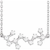 14K White 1/4 CTW Natural Diamond Scorpio 16-18" Necklace Siddiqui Jewelers