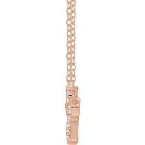 14K Rose 1/8 CTW Natural Diamond Cancer 16-18" Necklace Siddiqui Jewelers