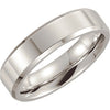Cobalt 6 mm Beveled Edge Band Size 8 - Siddiqui Jewelers