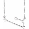 14K White .08 CTW Natural Diamond Aries 16-18" Necklace Siddiqui Jewelers