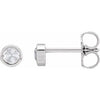 Platinum 1/8 CTW Rose-Cut Natural Diamond Bezel-Set Earrings Siddiqui Jewelers