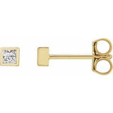 14K Yellow 1/6 CTW Natural Diamond Bezel-Set Earrings Siddiqui Jewelers