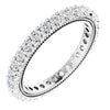 Platinum 9/10 CTW Natural Diamond Eternity Band Size 5.5 Siddiqui Jewelers