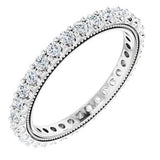 14K White 7/8 CTW Natural Diamond Eternity Band Size 5 Siddiqui Jewelers