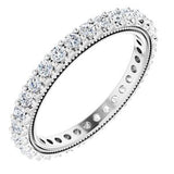 Platinum 1 CTW Natural Diamond Eternity Band Size 7.5 Siddiqui Jewelers