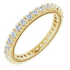 14K Yellow 9/10 CTW Natural Diamond Eternity Band Size 6.5 Siddiqui Jewelers