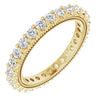 14K Yellow 7/8 CTW Natural Diamond Eternity Band Size 4.5 Siddiqui Jewelers