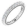14K White 7/8 CTW Natural Diamond Eternity Band Size 4 Siddiqui Jewelers