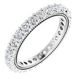 14K White 7/8 CTW Natural Diamond Eternity Band Size 4 Siddiqui Jewelers