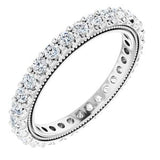 Platinum 3/4 CTW Natural Diamond Eternity Band Size 6 Siddiqui Jewelers