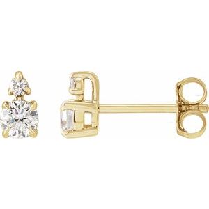 14K Yellow 1/3 CTW Lab-Grown Diamond Earrings  Siddiqui Jewelers