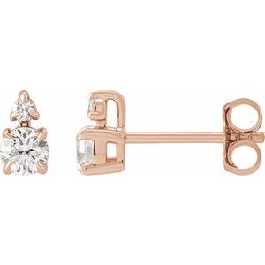 14K Rose 1/3 CTW Lab-Grown Diamond Earrings  Siddiqui Jewelers