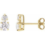 14K Yellow 1 CTW Lab-Grown Diamond Earrings  Siddiqui Jewelers