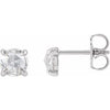 Platinum Stuller Lab-Grown Moissanite 4-Prong Claw Earrings Siddiqui Jewelers