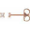 14K Rose .05 CTW Rose-Cut Natural Diamond 4-Prong Claw Earrings Siddiqui Jewelers