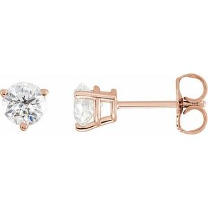 14K Rose 3/4 CTW Natural Diamond Earrings Siddiqui Jewelers