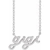 14K White Lowercase Script Gigi 18" Necklace Siddiqui Jewelers