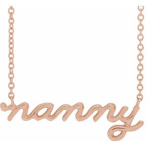 14K Rose Nanny 18" Necklace Siddiqui Jewelers