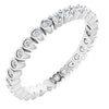 14K White 1/2 CTW Natural Diamond Reversible Eternity Band Size 6 Siddiqui Jewelers
