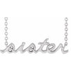 Sterling Silver Sister 18" Necklace Siddiqui Jewelers