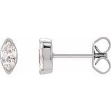 14K White 1/3 CTW Lab-Grown Diamond Stud Earrings Siddiqui Jewelers