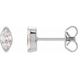 14K White 1/2 CTW Lab-Grown Diamond Stud Earrings Siddiqui Jewelers