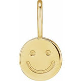 14K Yellow Smiley Face Charm/Pendant Siddiqui Jewelers