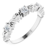 14K White 1/4 CTW Natural Diamond Sculptural Anniversary Band Siddiqui Jewelers