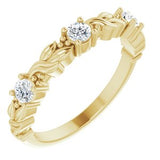 14K Yellow 1/4 CTW Natural Diamond Sculptural Anniversary Band Siddiqui Jewelers