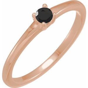 14K Rose Natural Black Onyx Ring Siddiqui Jewelers