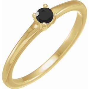 14K Yellow Natural Black Onyx Ring Siddiqui Jewelers