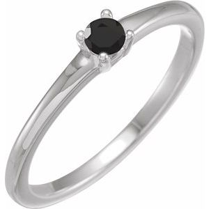 14K White Natural Black Onyx Ring Siddiqui Jewelers