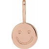 14K Rose Smiley Face Charm/Pendant Siddiqui Jewelers