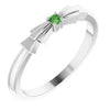 Sterling Silver Natural Green Tourmaline Stackable Ring Siddiqui Jewelers