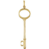 14K Yellow Key Pendant - Siddiqui Jewelers