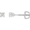 Platinum 1/4 CTW Diamond Stud Earrings-Siddiqui Jewelers