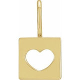 14K Yellow 14.97x8 mm Pierced Heart Charm/Pendant Siddiqui Jewelers