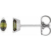 Sterling Silver Natural Green Tourmaline Earrings Siddiqui Jewelers