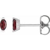 14K White Natural Mozambique Garnet Earrings Siddiqui Jewelers