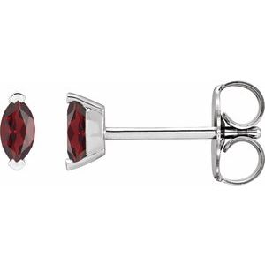 Sterling Silver Natural Mozambique Garnet Earrings Siddiqui Jewelers