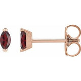 14K Rose Natural Mozambique Garnet Earrings Siddiqui Jewelers