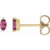 14K Yellow Natural Pink Tourmaline Earrings Siddiqui Jewelers