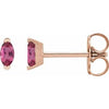 14K Rose Natural Pink Tourmaline Earrings Siddiqui Jewelers