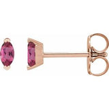 14K Rose Natural Pink Tourmaline Earrings Siddiqui Jewelers