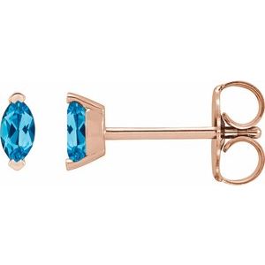 14K Rose Natural Tanzanite Earrings Siddiqui Jewelers