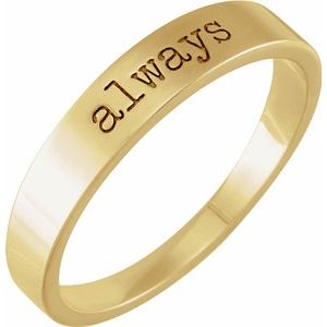 14K Yellow "Always" Stackable Ring Size 5-Siddiqui Jewelers