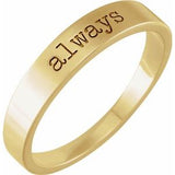 14K Yellow "Always" Stackable Ring Size 7-Siddiqui Jewelers
