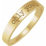 14K Yellow "Only You" Stackable Ring Size 6-Siddiqui Jewelers