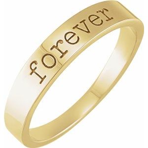14K Yellow "Forever" Stackable Ring Size 7-Siddiqui Jewelers